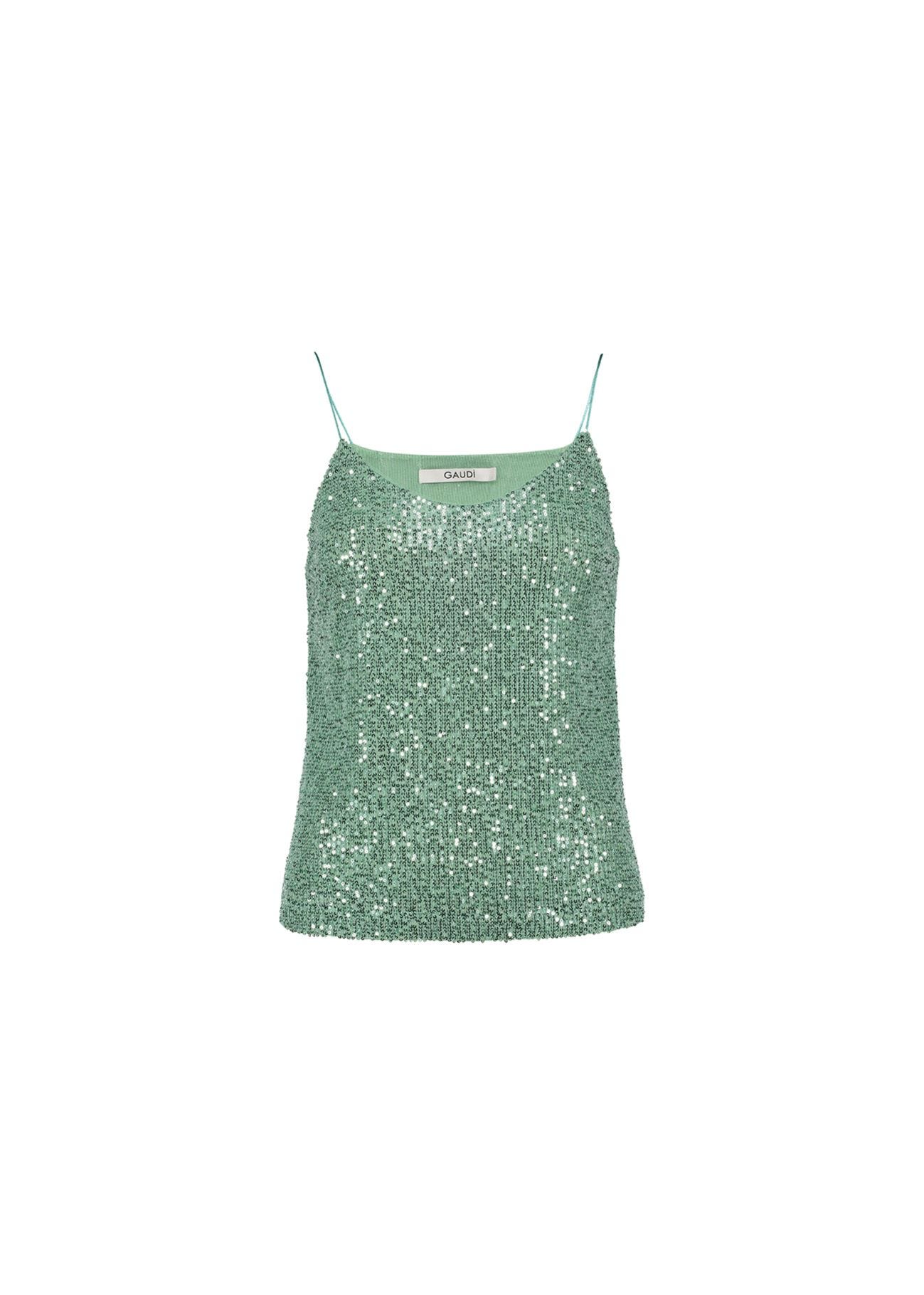 Jersey top with sequins