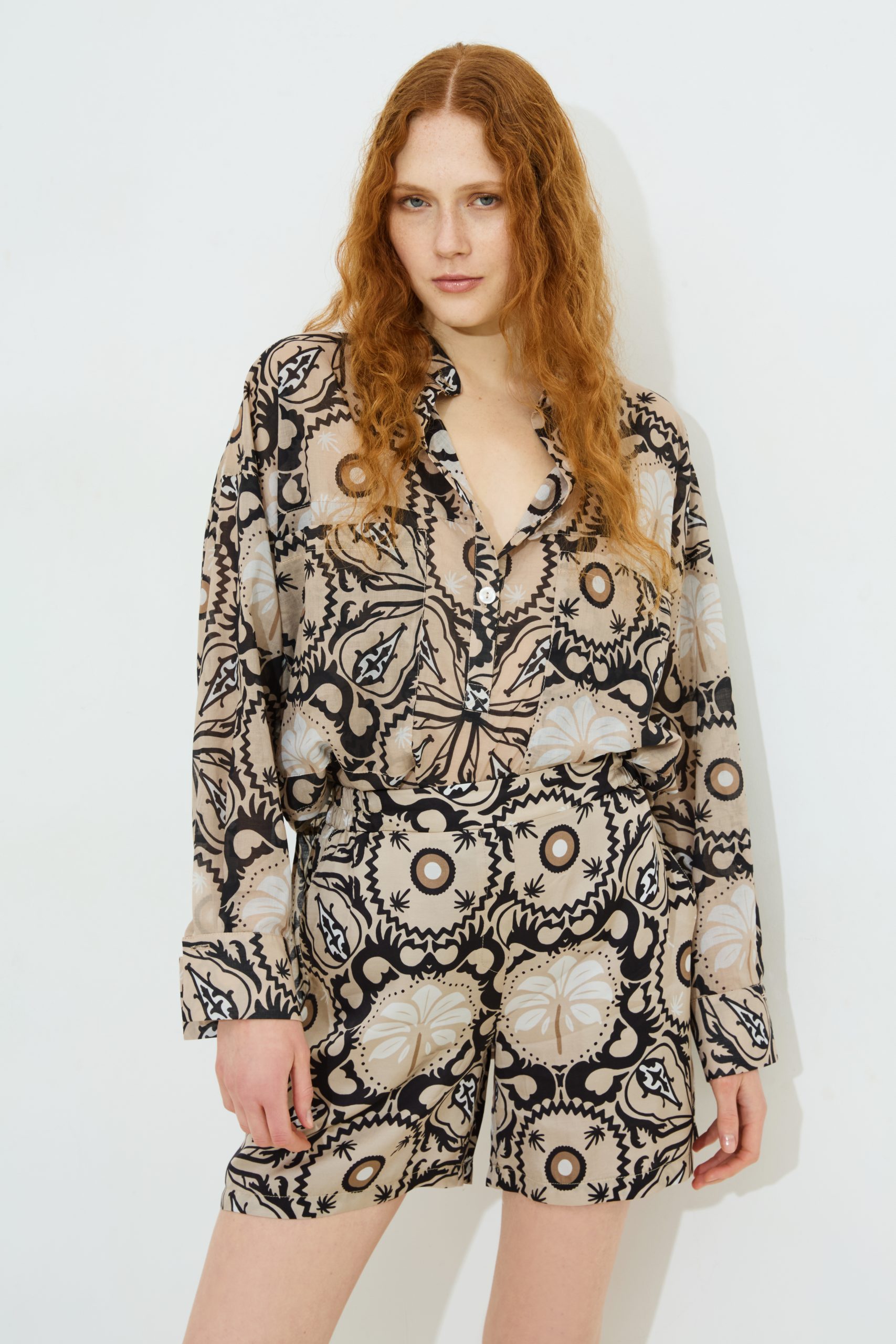Robyn Mao Printed Cotton Top