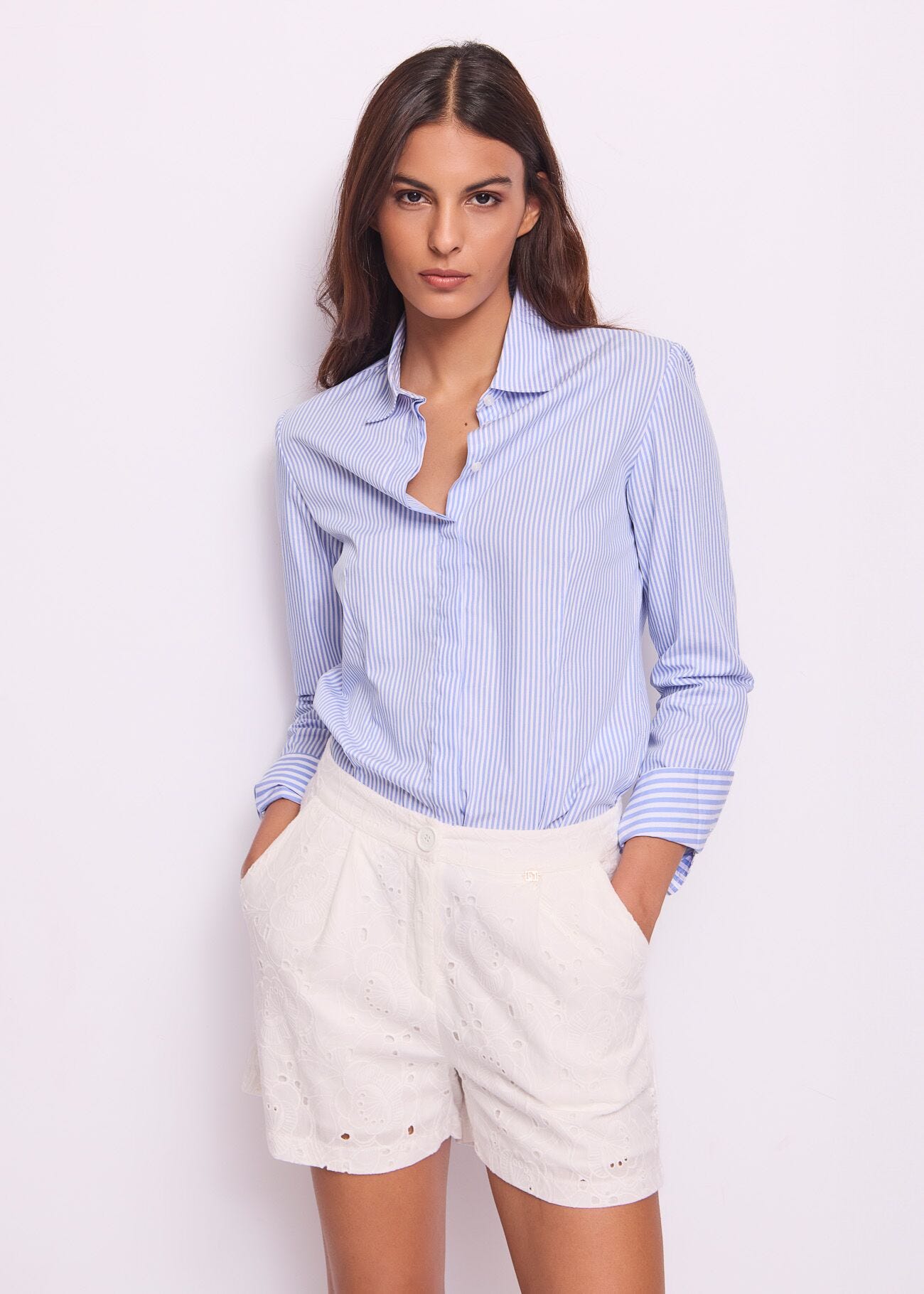 Women\'s ριγέ βαμβακερό πουκάμισο Gaudì