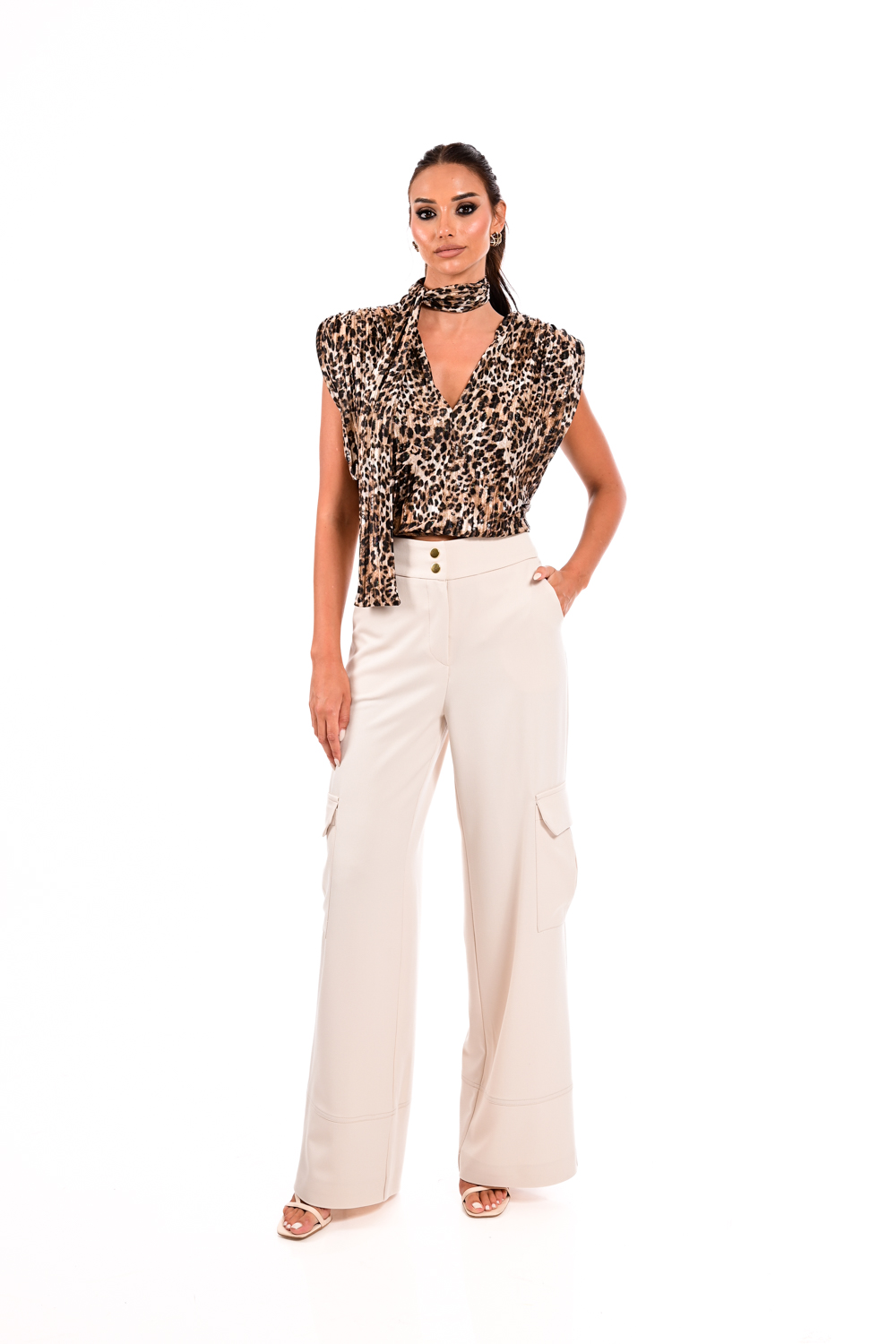 Wide Leg Cargo Παντελόνι