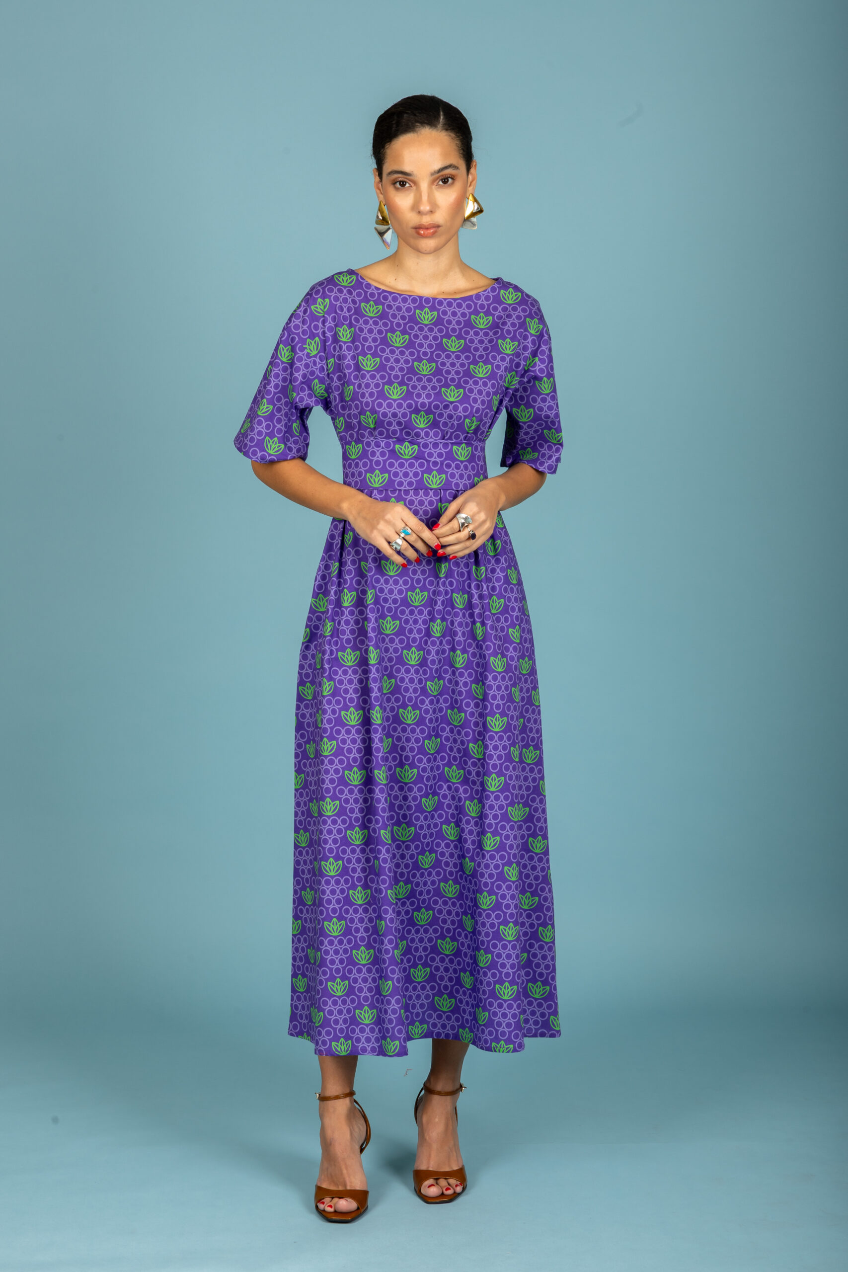 Lorena poplin sleeve dress