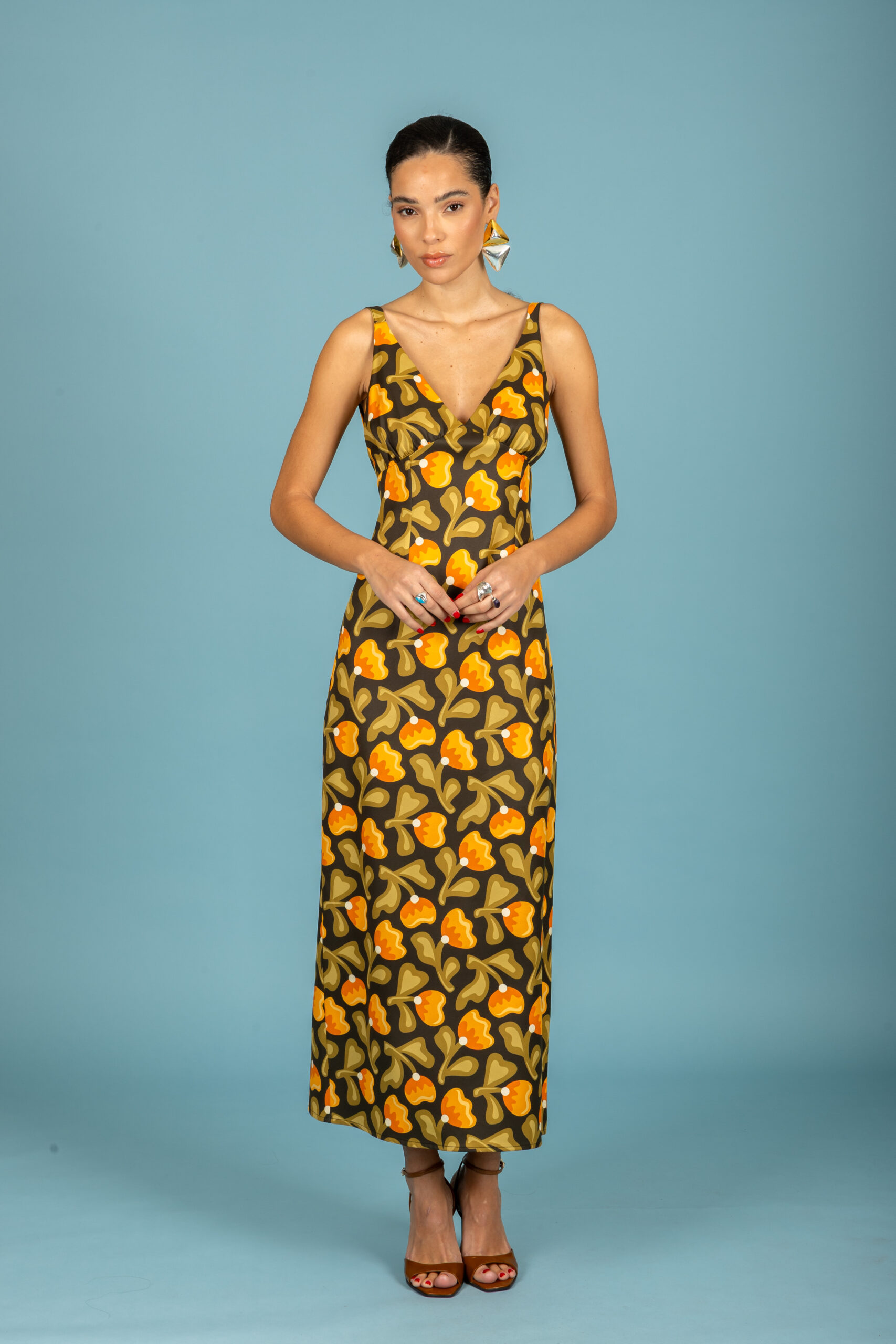 Monica slim dress (Yellow)