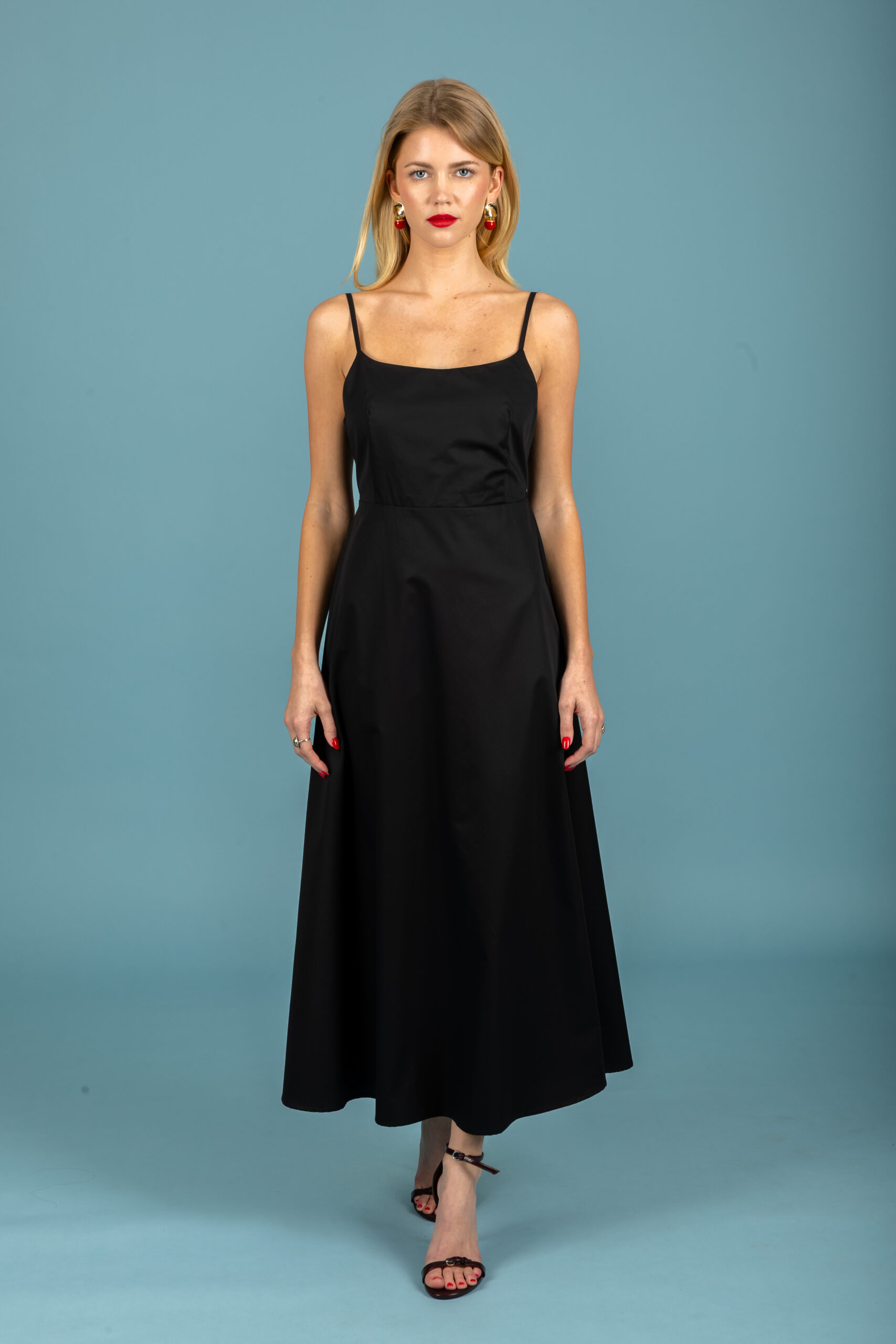 Hugo poplin dress (Jet Black)