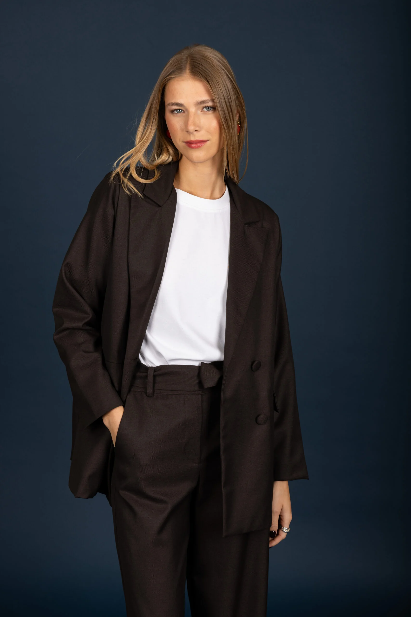 Ron oversize blazer (Brown)