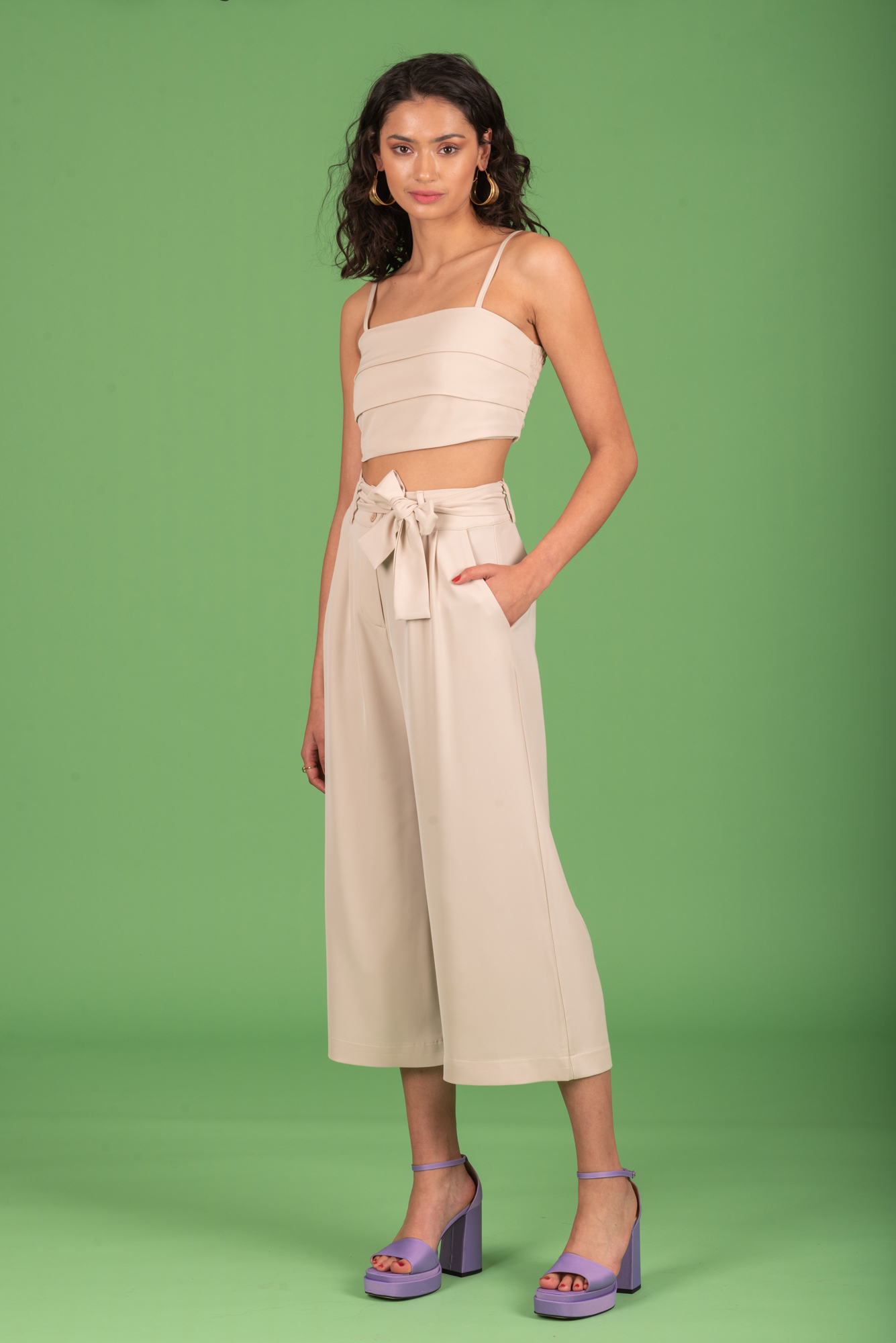 Charlie crop top (Beige)