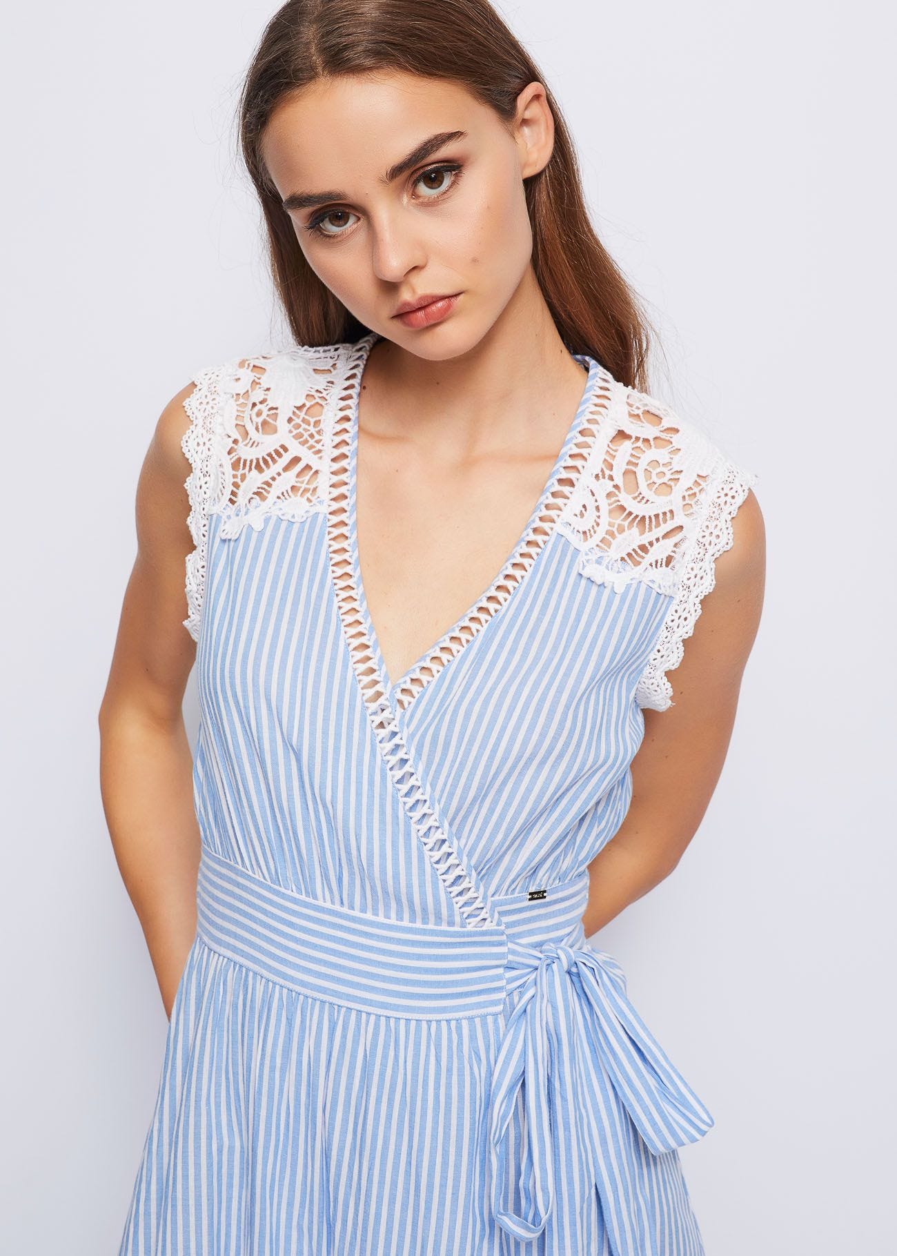 Striped cotton dress