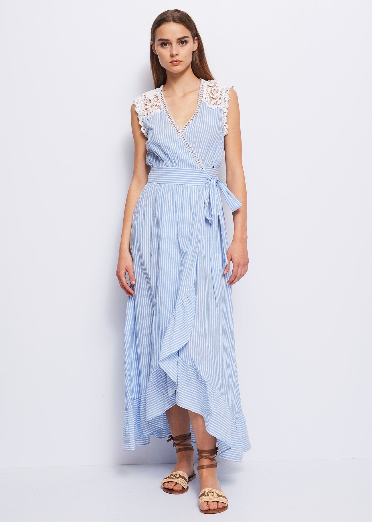 Striped cotton dress