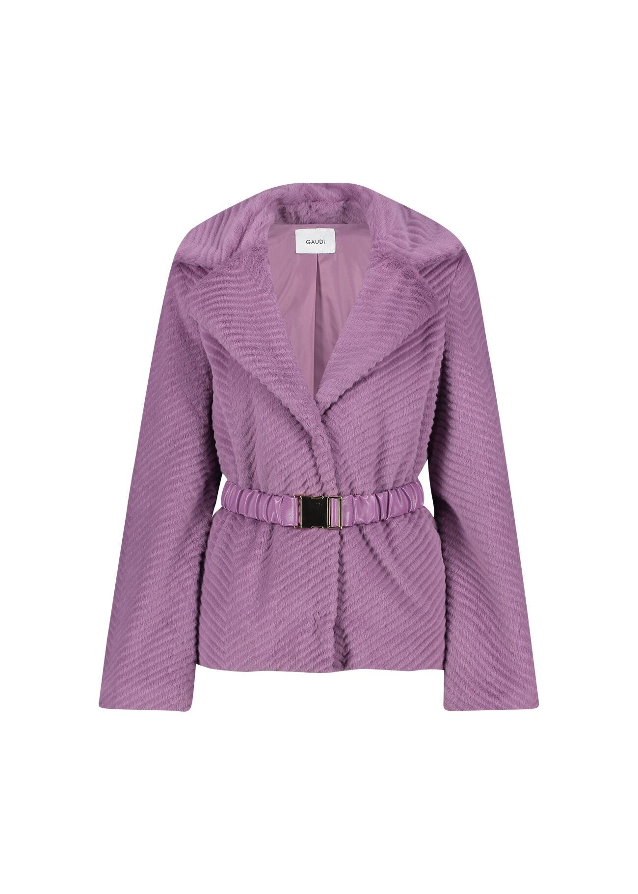 Μωβ fauxfur blazer Gaudì