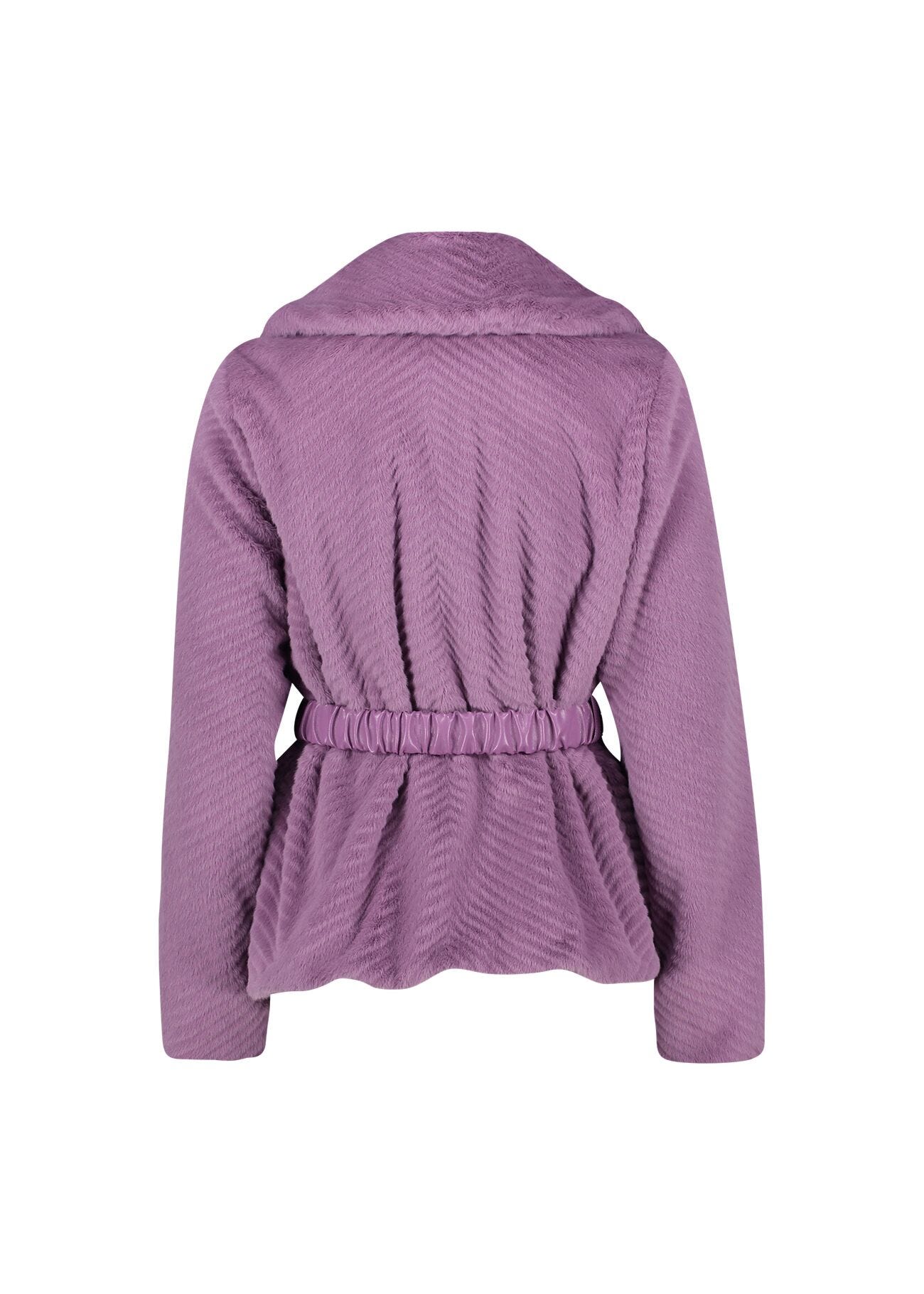 Μωβ fauxfur blazer Gaudì