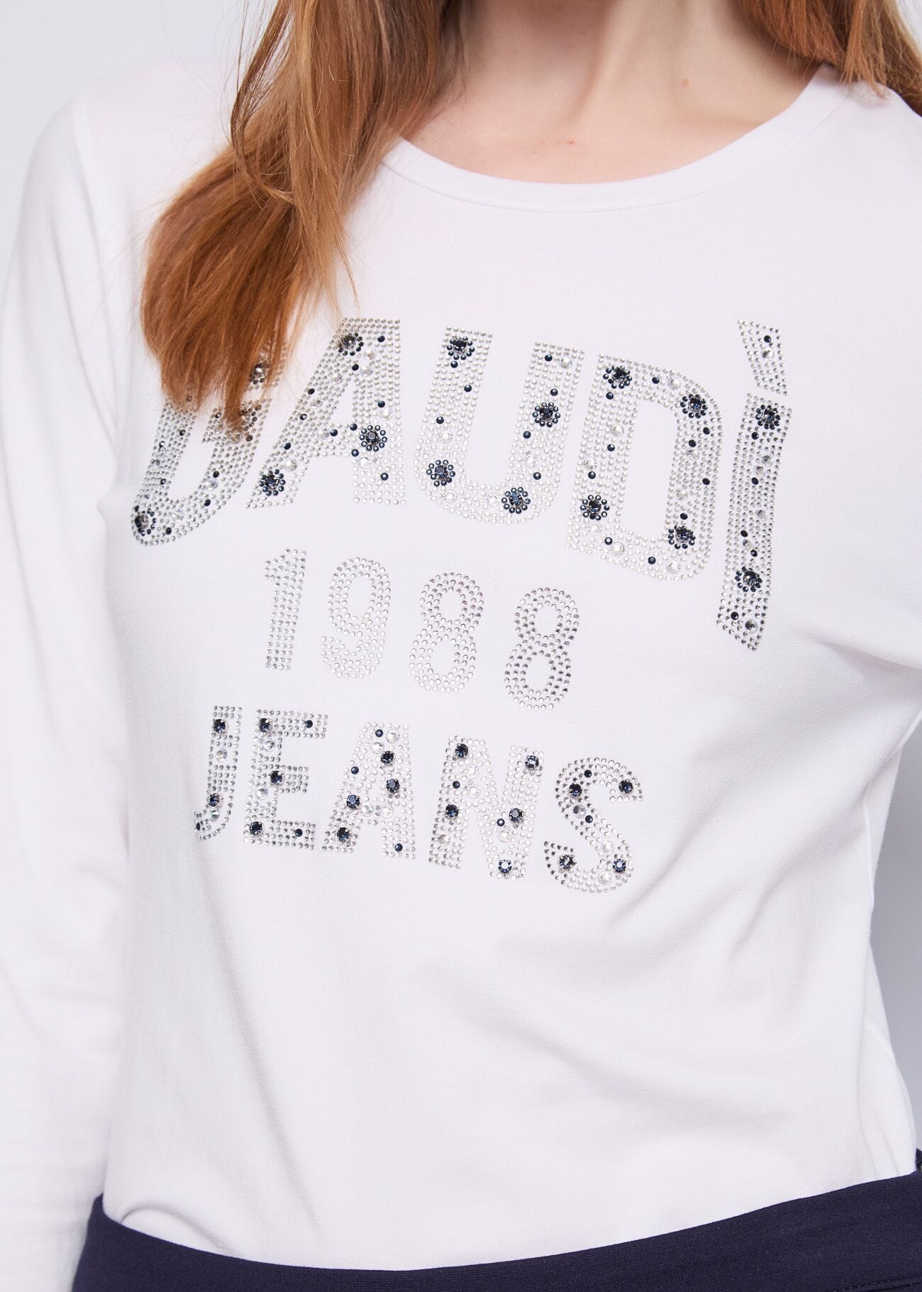 Λευκό  T-shirt με παγέτα Gaudì