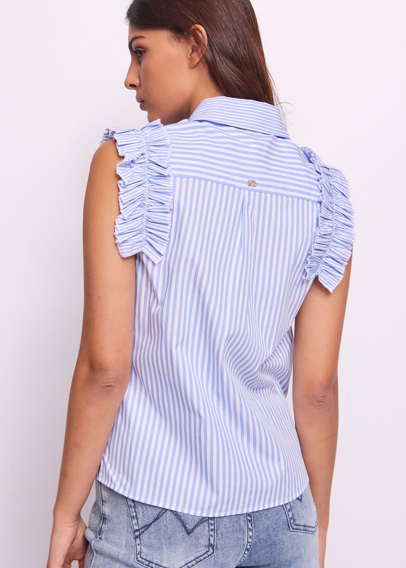 Women\'s ριγέ βαμβακερό πουκάμισο Gaudì