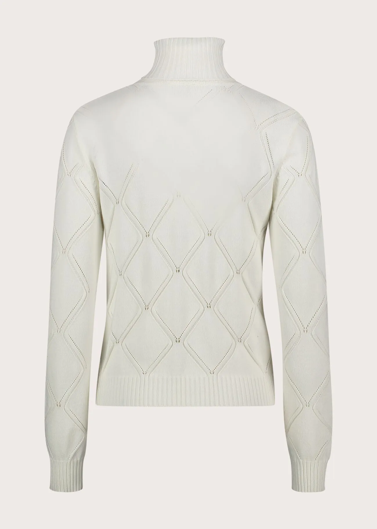 Women’s white turtleneck with rhinestones Gaudì