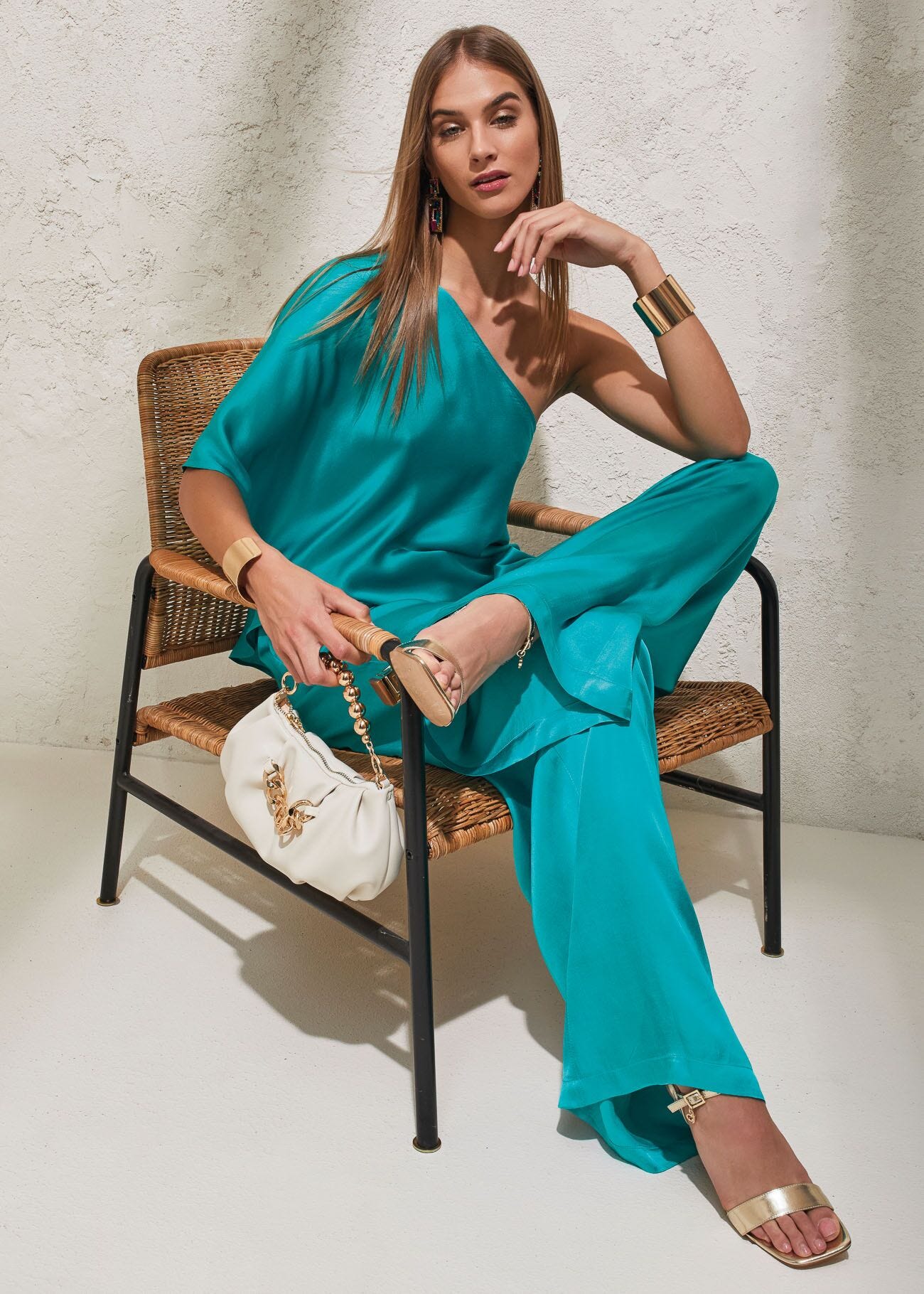 Women\'s green σατέν τοπ Gaudì