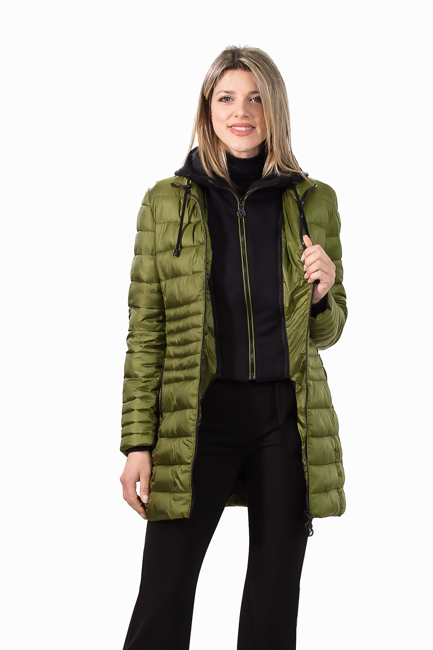 SARA GIACCA VERDE OLIO