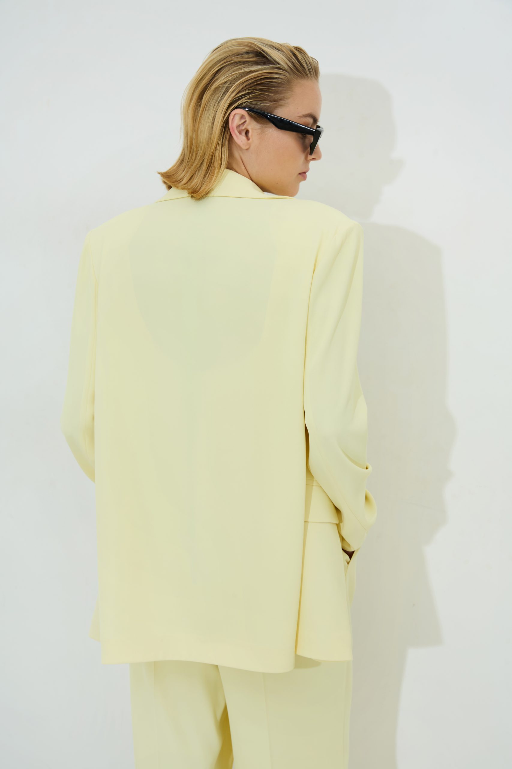 Nora Oversize Crepe Blazer