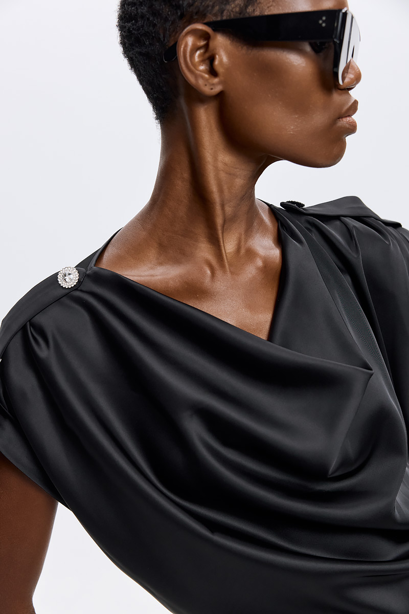 Fleur Satin Draped Top