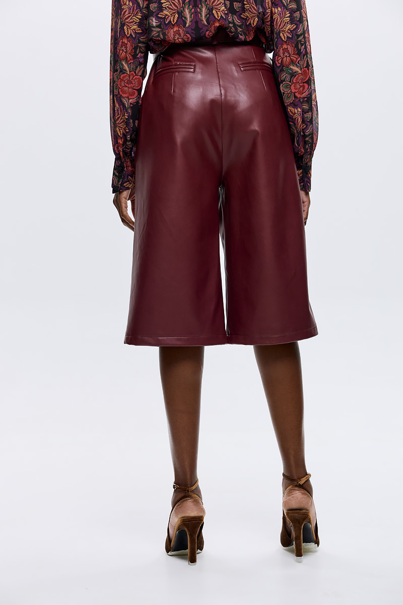 Reba Eco-Leather Bermuda Shorts