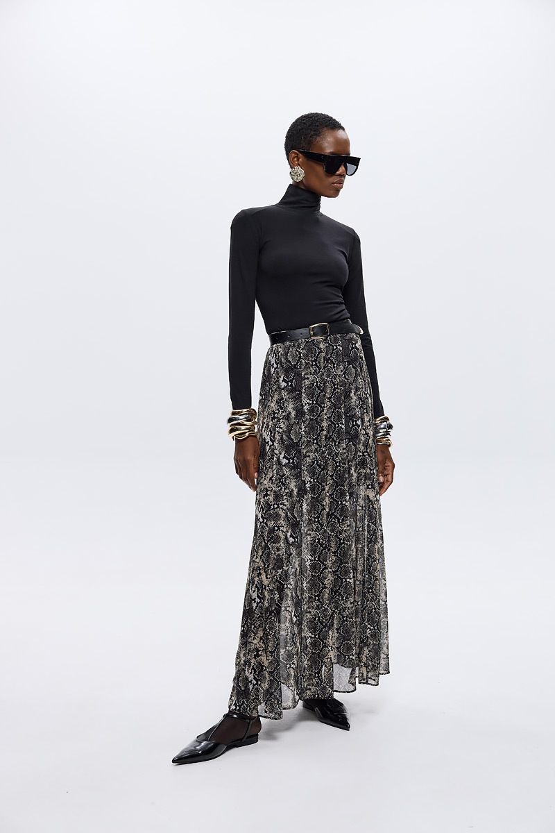 Cambell Snake Print Skirt