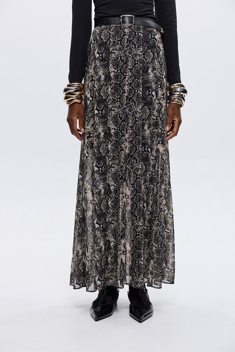 Cambell Snake Print Skirt