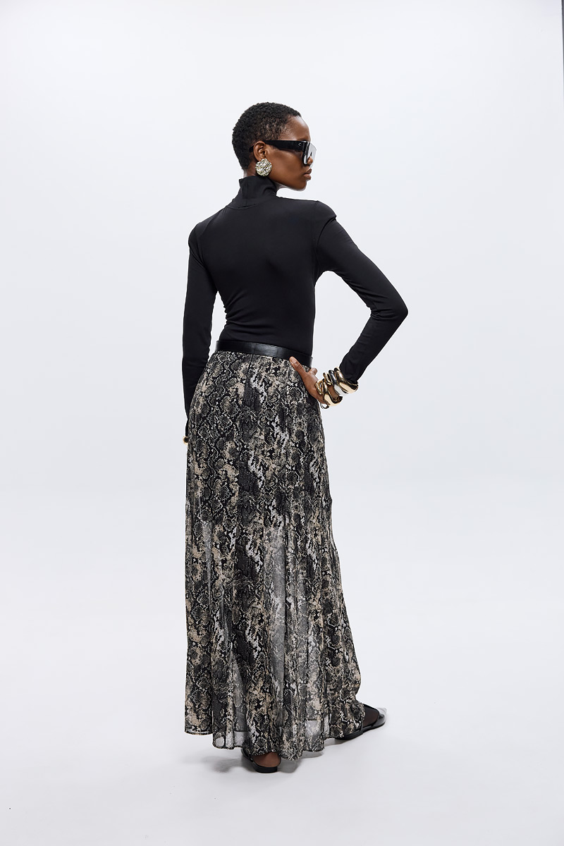 Cambell Snake Print Skirt