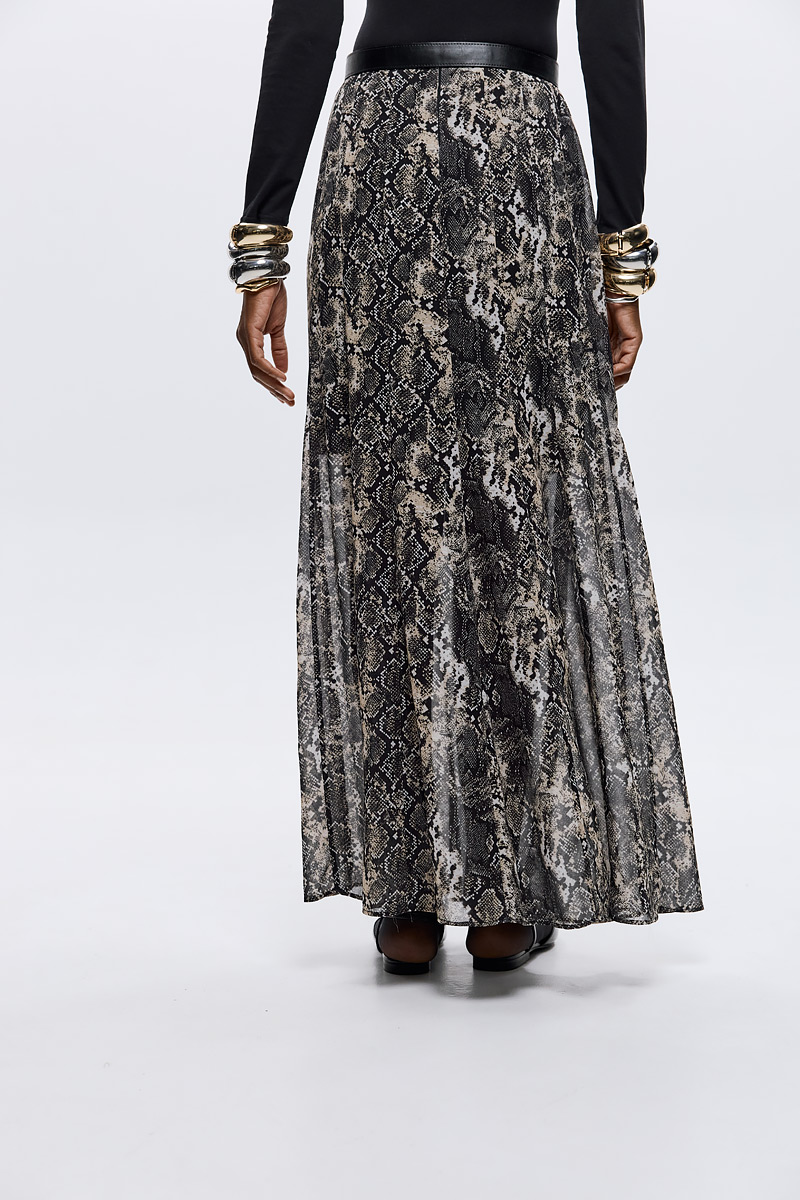 Cambell Snake Print Skirt
