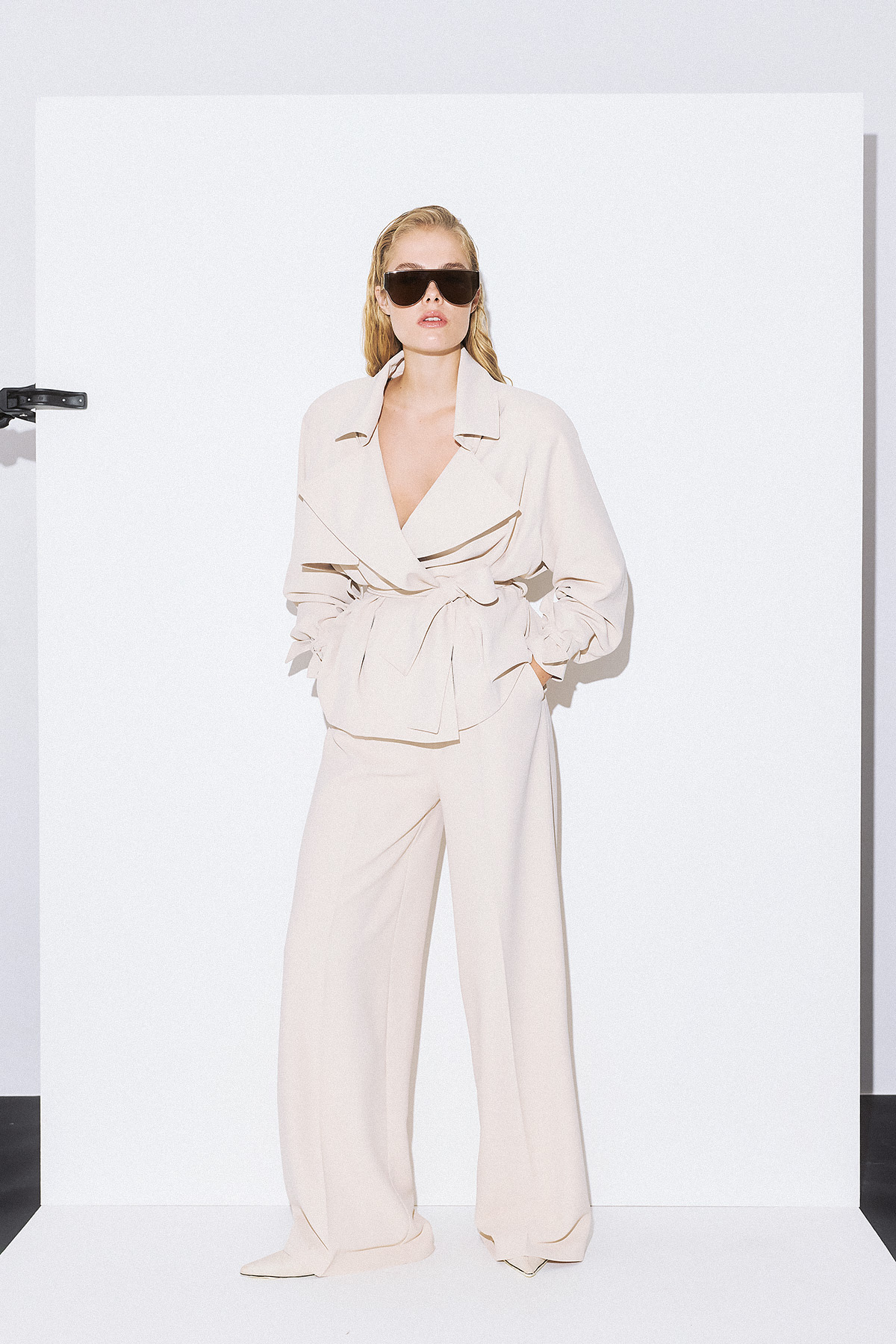 Marisa Crepe Trousers Cream
