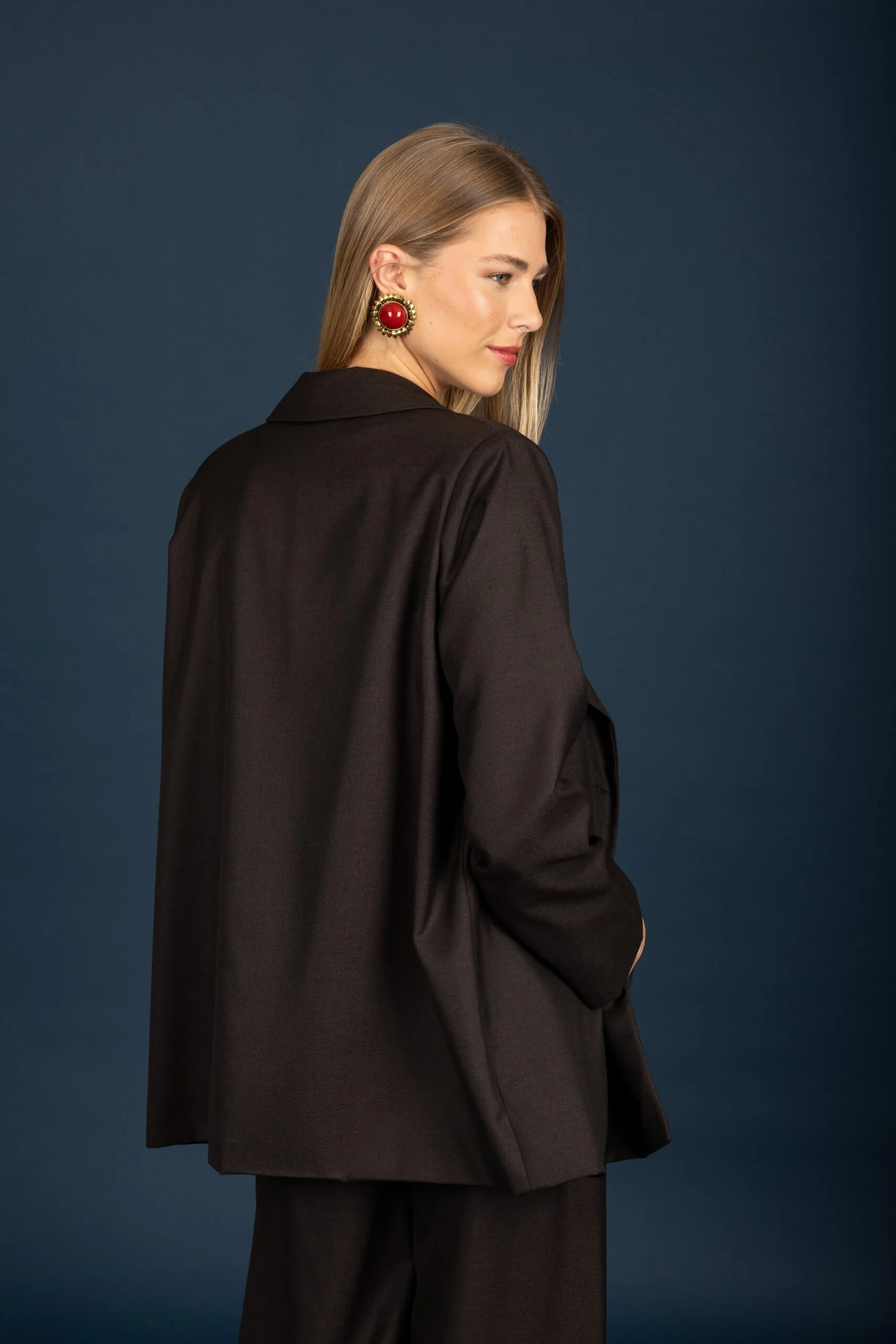 Ron oversize blazer (Brown)