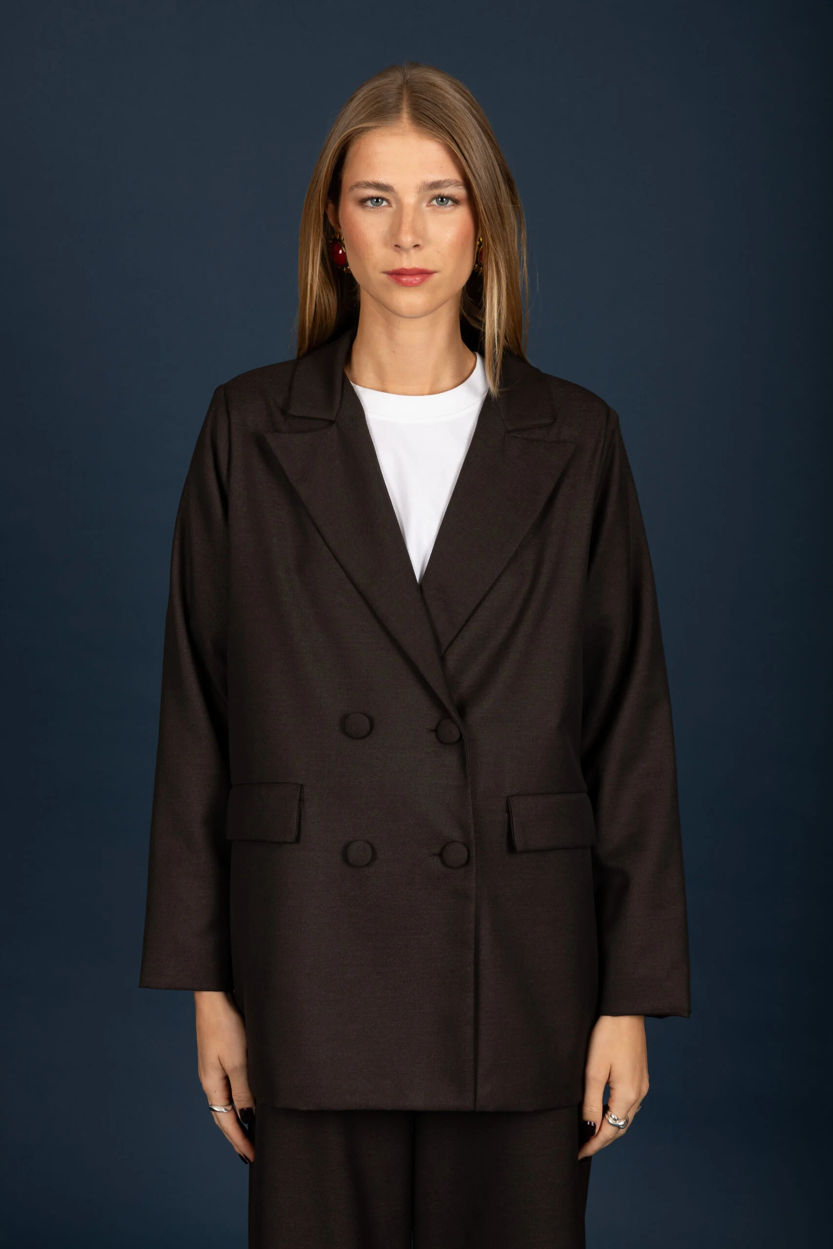 Ron oversize blazer (Brown)
