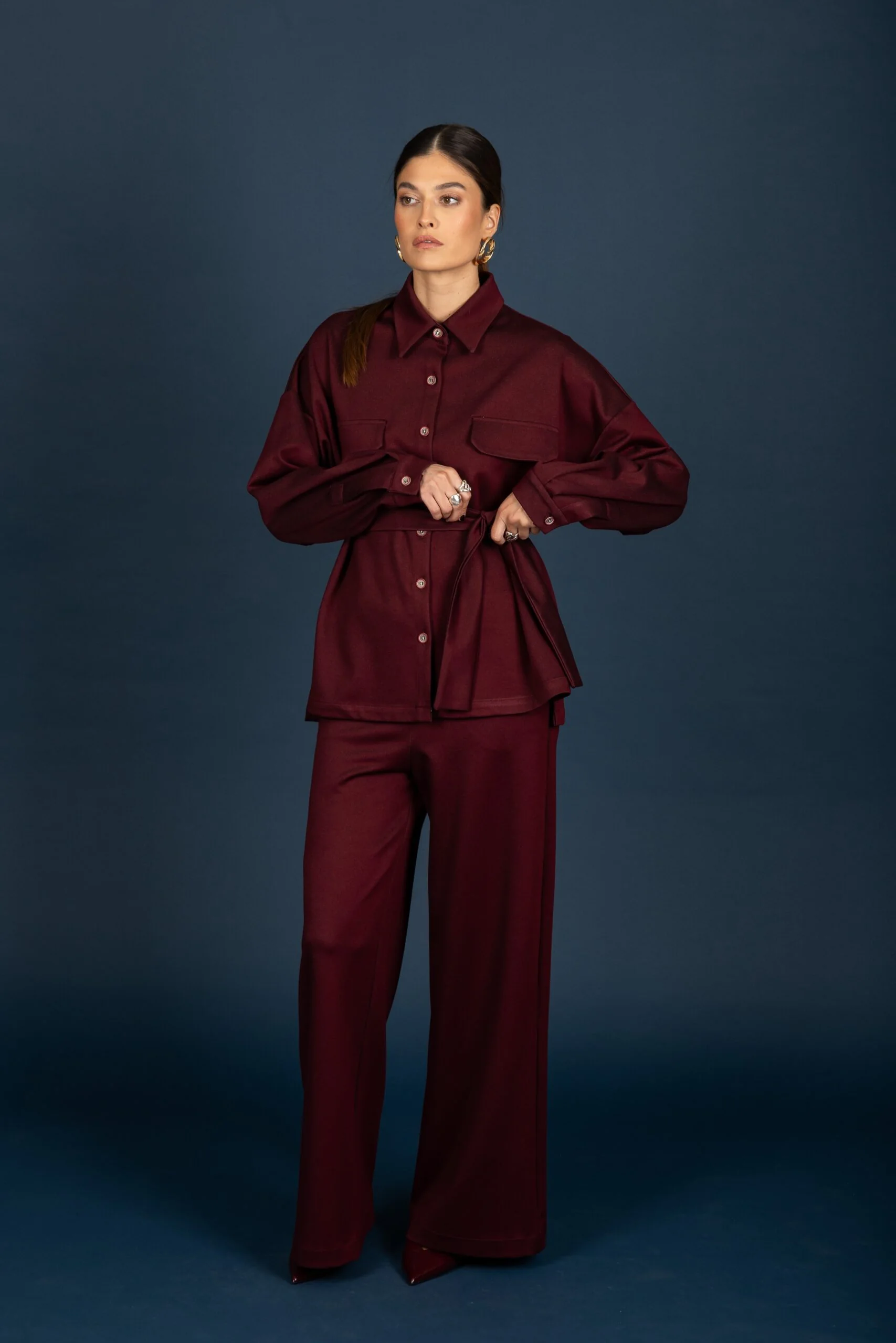 Craig oversize shirt (Bordeaux)
