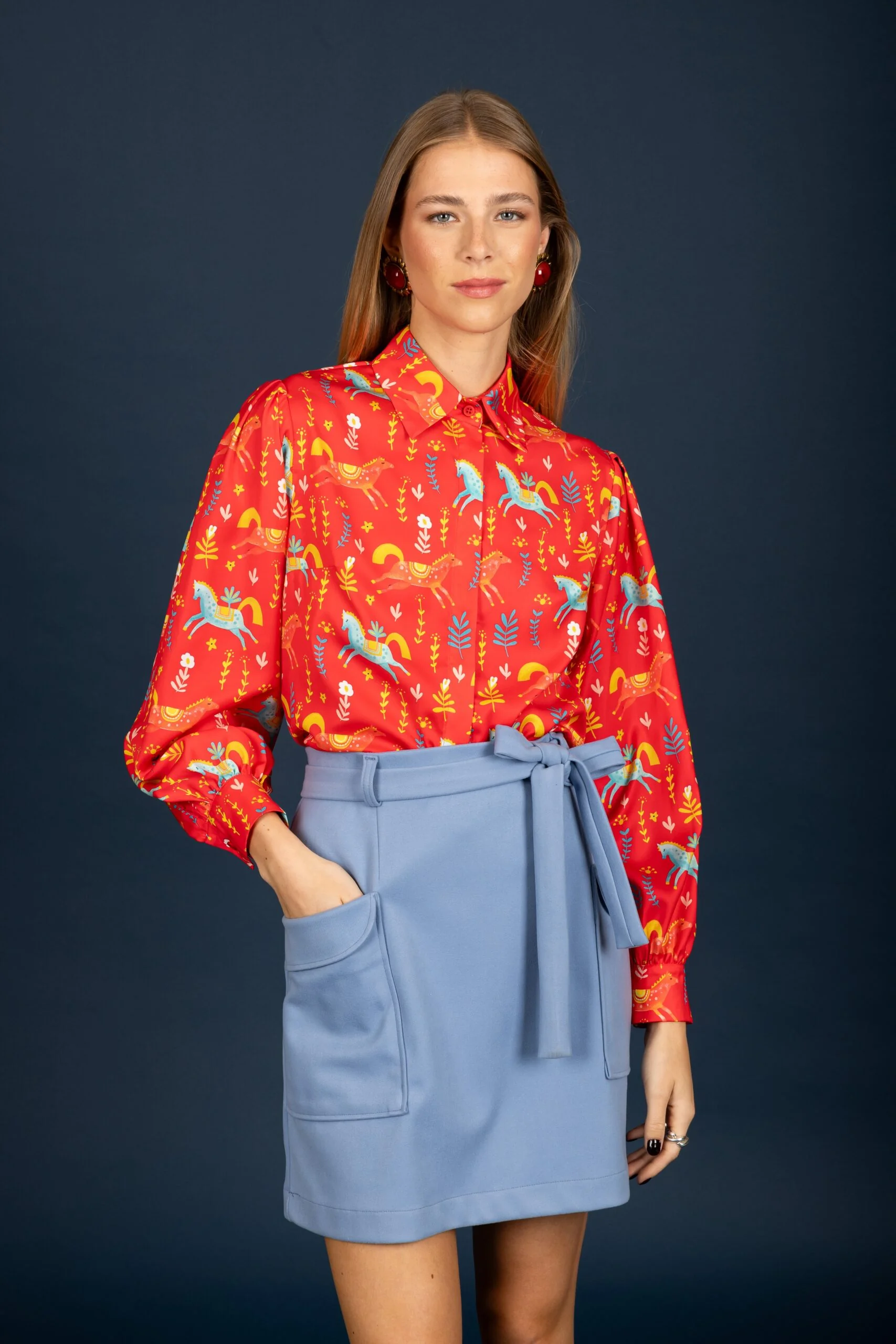 Laurel satin shirt