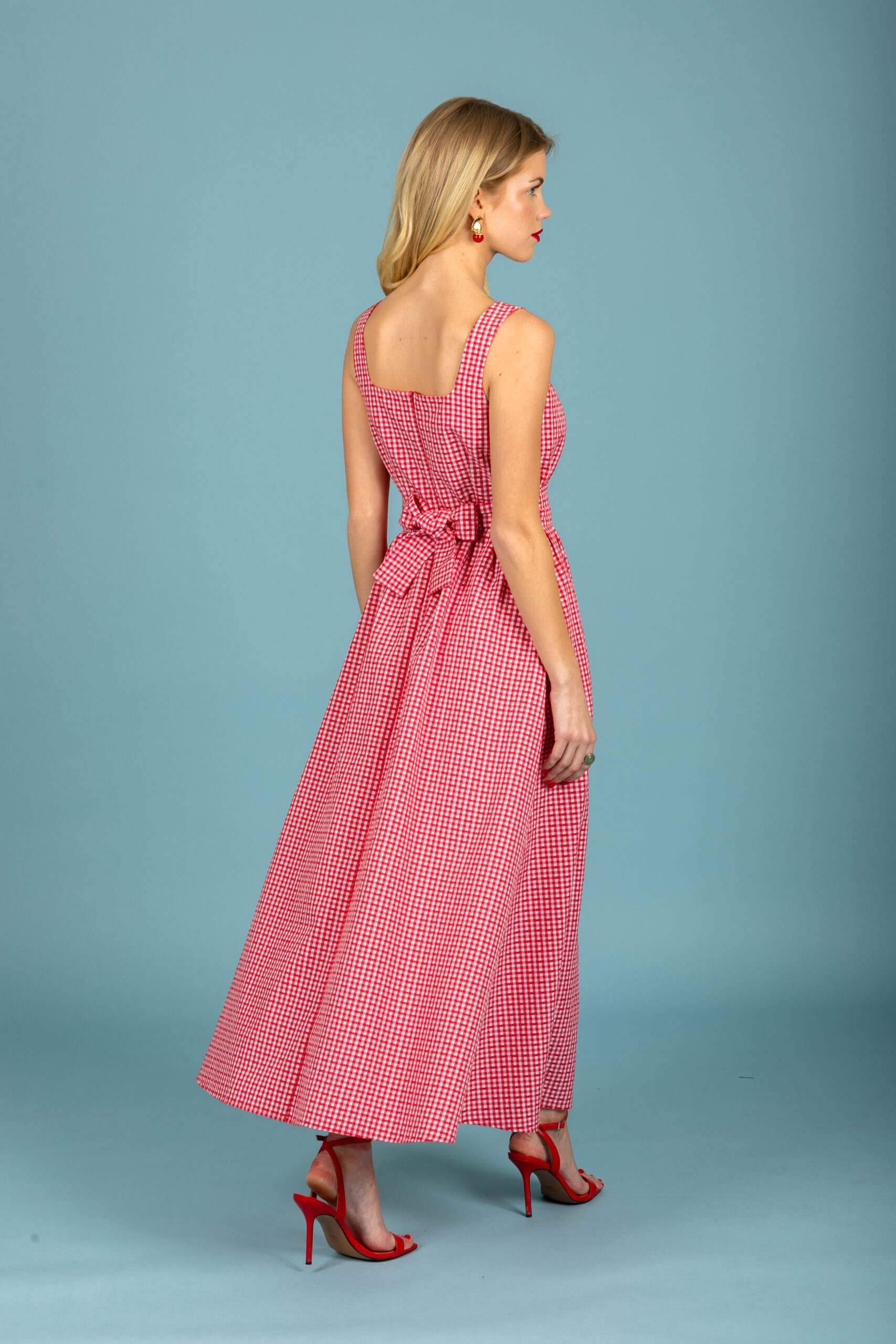 Aelia poplin dress (Red)