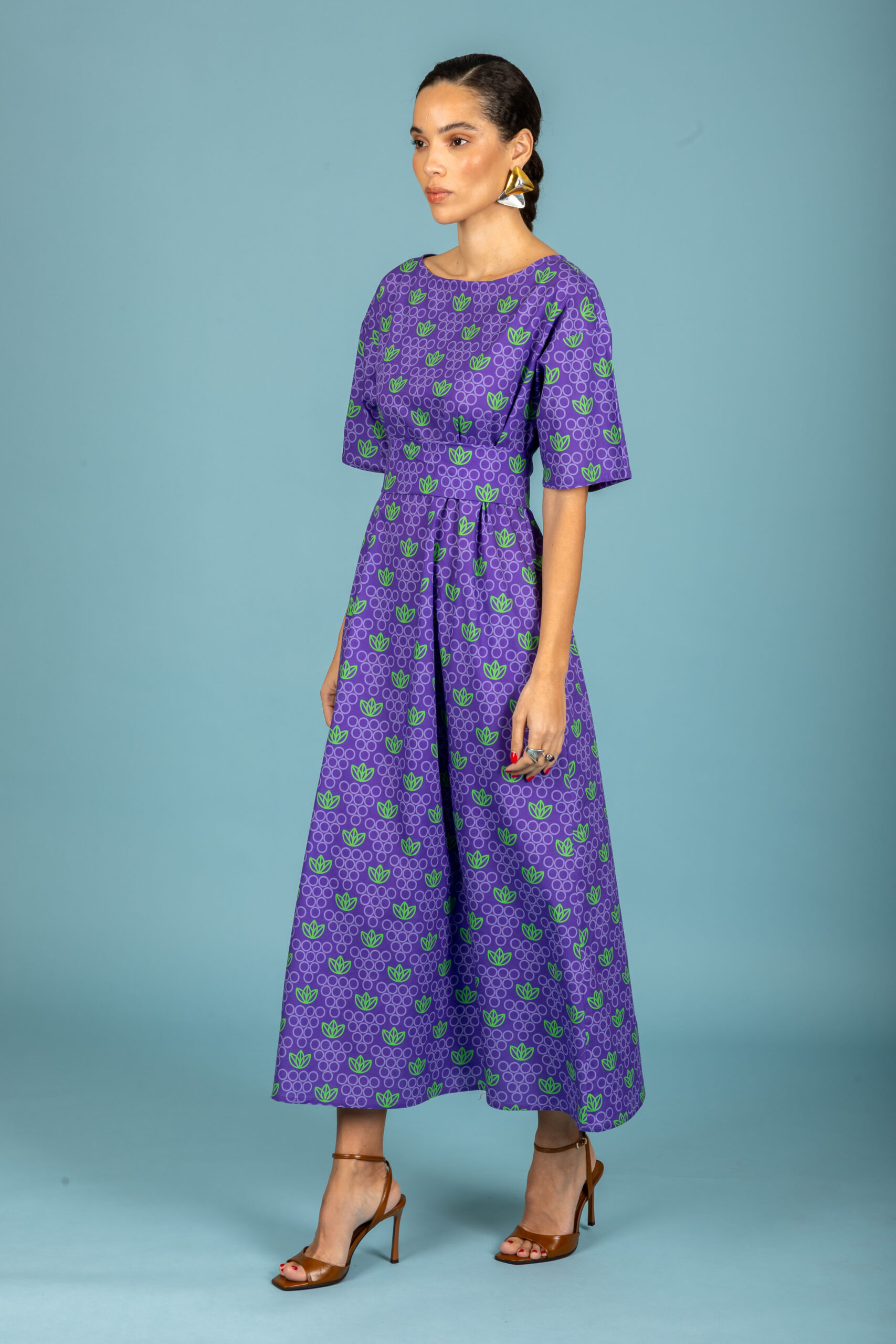 Lorena poplin sleeve dress