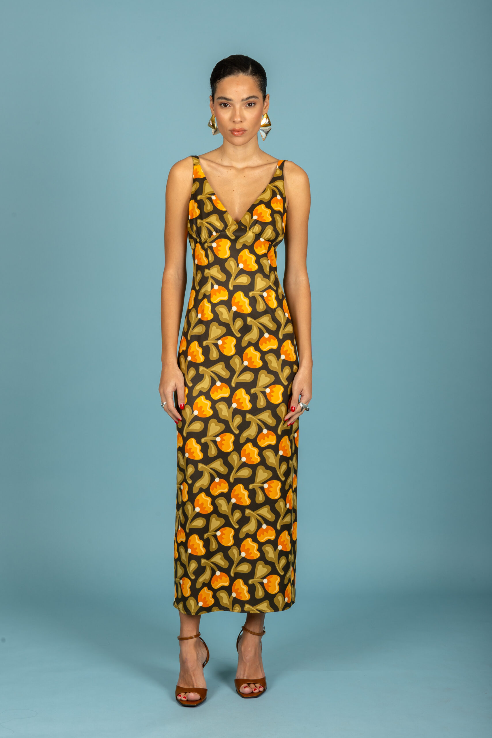 Monica slim dress (Yellow)