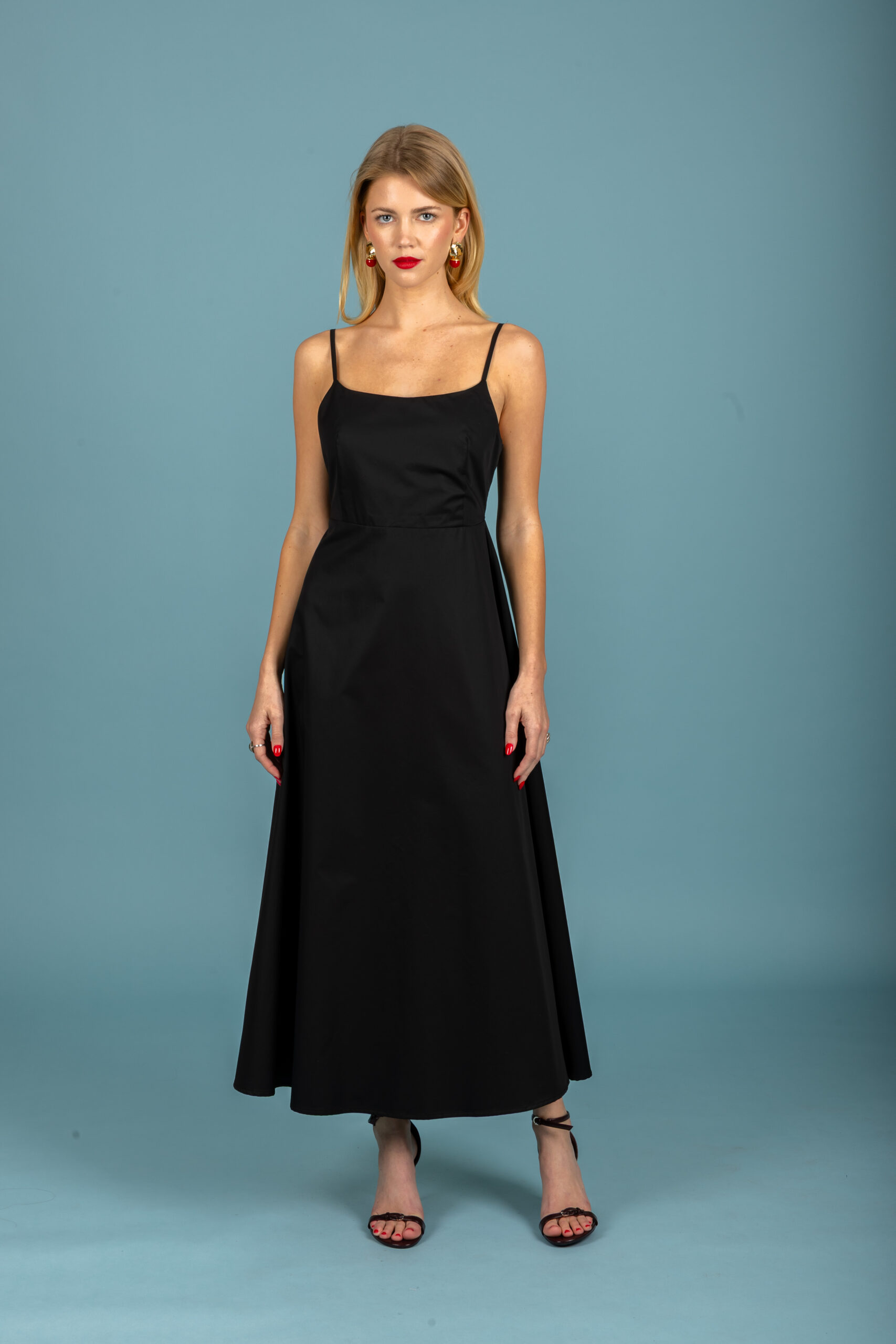 Hugo poplin dress (Jet Black)