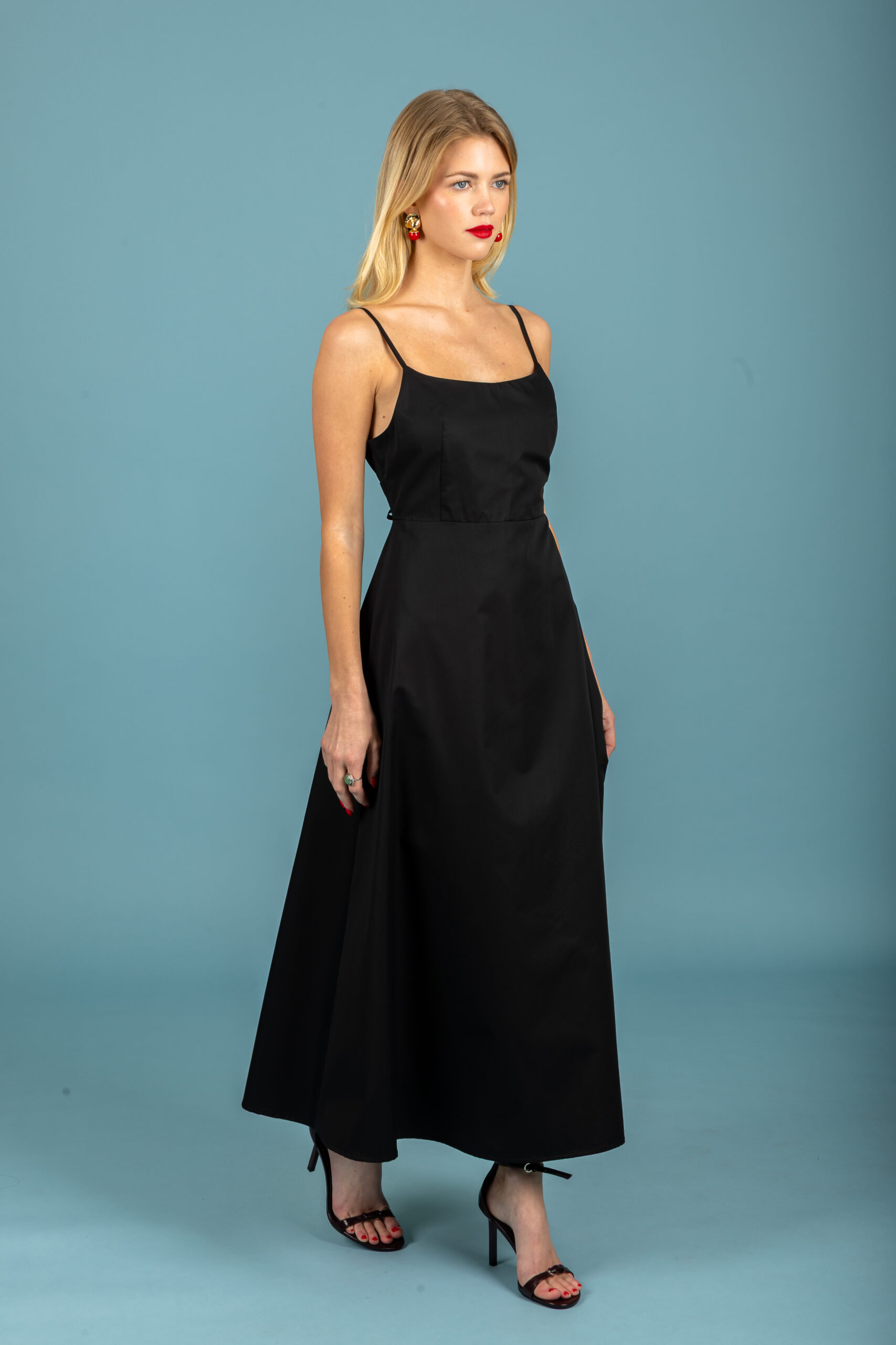 Hugo poplin dress (Jet Black)