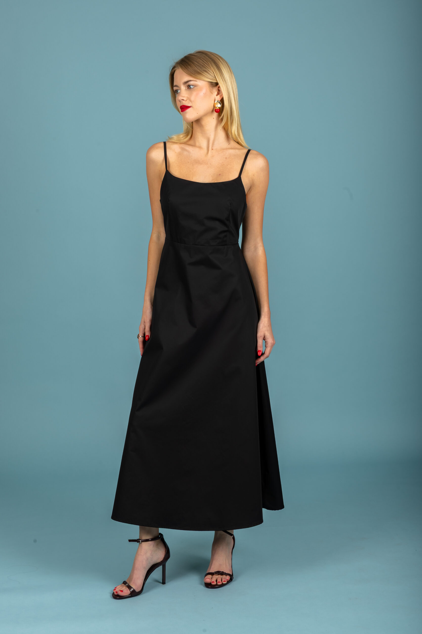 Hugo poplin dress (Jet Black)