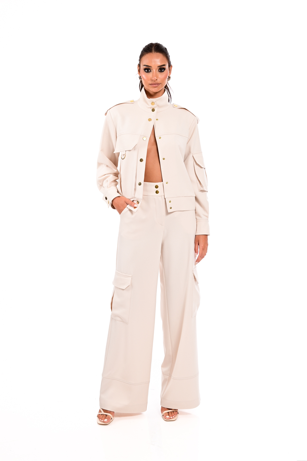 Wide Leg Cargo Παντελόνι